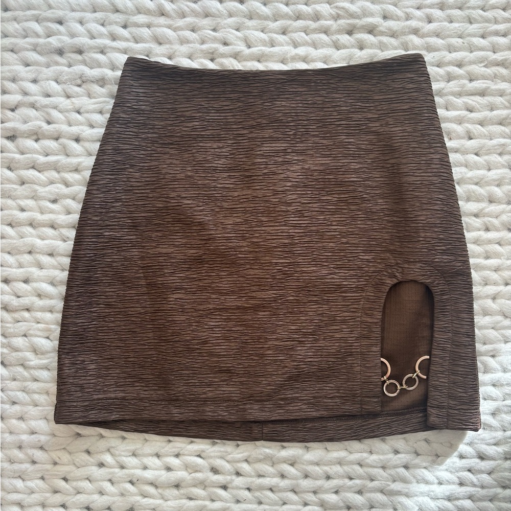 Nasty gal brown going out skirt size 2